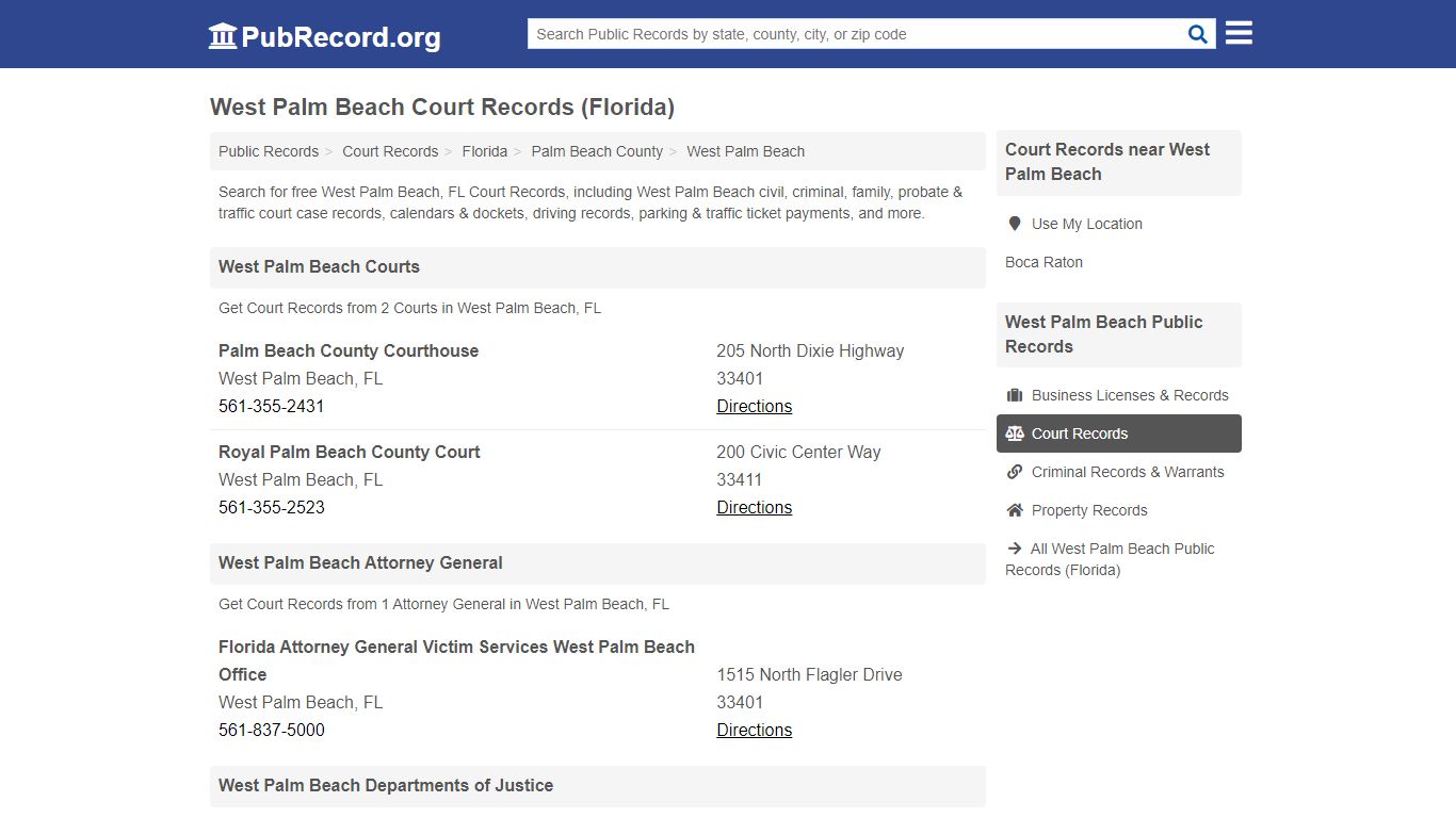 Free West Palm Beach Court Records (Florida Court Records)